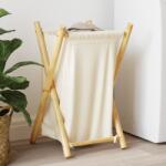 vidaXL Cos de rufe, alb crem, 41, 5x36x63, 5 cm, bambus GartenMobel Dekor (368034)