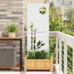 vidaXL Panou Decorativ de Gradina Alb 50 x 140 cm Otel laminat la rece GartenMobel Dekor (876316)