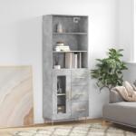 vidaXL Dulap înalt, gri beton, 69, 5x34x180, lemn compozit GartenMobel Dekor (3189497) Comoda