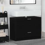 vidaXL Dulap pentru Chiuveta cu sertar Stejar Negru 78 x 37 x 59 cm GartenMobel Dekor (868832)