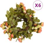 vidaXL Ghirlande de flori, 6 buc. , rosu apus soare, 215 cm GartenMobel Dekor (359063)