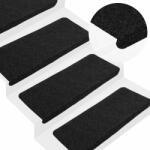 vidaXL Covorase scara autoadezive 30 buc Negru 65x24, 5x3, 5 cm GartenMobel Dekor (3365908) Covor