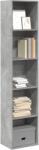 vidaXL Biblioteca, gri beton, 40x30x189 cm, lemn prelucrat GartenMobel Dekor (857888) Biblioteca