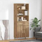 vidaXL Bufet Stejar Artizanal 69, 5 x 34 x 180 cm Lemn compozit GartenMobel Dekor (3415943) Comoda