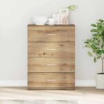 vidaXL Bufet cu sertar Stejar Artizanal 60 x 39 x 80 cm Lemn compozit GartenMobel Dekor (871435) Comoda