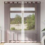vidaXL Perdele Voile cu Oelii 2 buc Maro 140x245 cm GartenMobel Dekor (4102068)