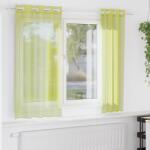 vidaXL Perdele Voile cu Oelii 2 buc Verde mar 140x175 cm GartenMobel Dekor (4102054)