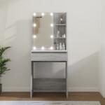 vidaXL Masa de toaleta cu LED, gri sonoma, 60x40x140 cm GartenMobel Dekor (820443)
