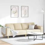 vidaXL Canapea pentru living Crem 250 x 77 x 76 cm Poliester GartenMobel Dekor (3335087) Canapea