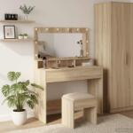 vidaXL Masa de Machiaj Stejar Sonoma 100 x 41 x 135 cm Lemn compozit GartenMobel Dekor (865102)