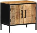 vidaXL Noptiera din lemn masiv de mango, maro-negru, 50 x 30 x 45 cm (4019641)