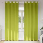 vidaXL Perdele Opaque cu Inel 2 pcs Verde 245 x 140 cm Poliester GartenMobel Dekor (4107391)
