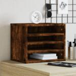 vidaXL Organizator birou, stejar fumuriu, 36x26x29, 5 cm lemn prelucrat GartenMobel Dekor (848049)
