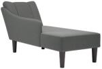 vidaXL Sezlong cu cotiera dreapta din tesatura gri închis GartenMobel Dekor (4009801)