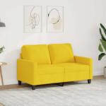 vidaXL Canapea cu 2 locuri, galben deschis, 120 cm, material textil GartenMobel Dekor (359160) Canapea
