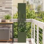 vidaXL Ghiveci de Gradina cu Panou Decorativ Olivengrønn 32 x 140 cm GartenMobel Dekor (876395)