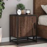 vidaXL Noptiera din stejar maro 40x31x50 cm lemn prelucrat si metal GartenMobel Dekor (848717)