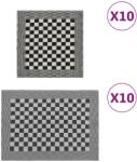 vidaXL Set de prosoape, 20 buc. , negru si alb, bumbac GartenMobel Dekor (136292) Prosop