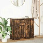 vidaXL Bufeta cu sertar stejar afumat 71x35x65 cm lemn de stratificat GartenMobel Dekor (861602) Comoda