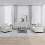 vidaXL Set de canapele, 3 piese, gri deschis, catifea GartenMobel Dekor (3201934) Canapea