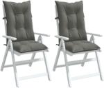vidaXL Perne scaun cu spatar înalt 2 buc. melanj gri 120x50x7cm textil GartenMobel Dekor (4002349)