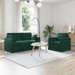 vidaXL Set de canapea 2 pcs Verde închis 158 x 78 x 80 cm Catifea GartenMobel Dekor (3407553) Canapea