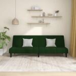 vidaXL Canapea extensibila cu 2 locuri, verde închis, catifea GartenMobel Dekor (375843) Canapea