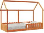 vidaXL Cadru pat de copii, maro ceruit, 90x200 cm, lemn masiv de pin GartenMobel Dekor (850688)