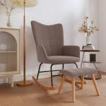 vidaXL Scaun balansoar cu taburet, gri taupe, textil GartenMobel Dekor (328027) Balansoar