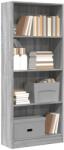 vidaXL Biblioteca, gri sonoma, 60x24x143 cm, lemn prelucrat GartenMobel Dekor (857817) Biblioteca
