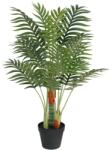 vidaXL Palmier artificial cu 3 trunchiuri, verde, 85 cm, PP GartenMobel Dekor (4010673)