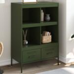 vidaXL Dulap înalt, verde masliniu, 68x39x101, 5 cm, otel laminat rece GartenMobel Dekor (843106) Comoda