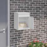 vidaXL Cutie pentru colet cu depozitare Alb 47.5 x 38 x 59 cm Otel GartenMobel Dekor (874941)