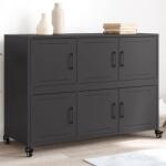 vidaXL Dulap, negru, 100, 5x39x72 cm, otel GartenMobel Dekor (846740) Comoda