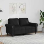 vidaXL Canapea cu 2 locuri, negru, 120 cm, piele ecologica GartenMobel Dekor (359499) Canapea