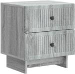 vidaXL Noptiera Sonoma gri cu 2 sertare, 43 x 34, 5 x 47, 5 cm, lemn prelucrat (893847)