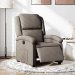 vidaXL Fotoliu rabatabil electric, gri taupe, material textil GartenMobel Dekor (3204148)
