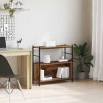 vidaXL Raft pentru carti Stejar afumat 80 x 30 x 78.5 cm Lemn compozit GartenMobel Dekor (862931) Biblioteca