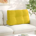 vidaXL Perna pentru spate Galben 80 x 24 x 50 cm Catifea GartenMobel Dekor (42014436)