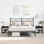 vidaXL Set 2 noptiere dormitor stejar negru 40x30x40 cm din lemn compozit (862616)