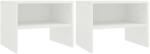 vidaXL Noptiere, 2 buc. , alb, 40 x 30 x 30 cm, PAL GartenMobel Dekor (800064)