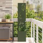 vidaXL Ghiveci de Gradina cu Panou Decorativ Verde oliv 32 x 140 cm GartenMobel Dekor (876367)