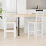 vidaXL Scaune de dining 2 pcs Alb 40 x 47, 5 x 99, 5 cm GartenMobel Dekor (42020471)