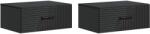 vidaXL Set 2 noptiere suspendate negre, cu sertar, 49 x 34, 5 x 20 cm (898618)