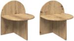 vidaXL Noptiera 2 pcs Stejar Artizanal 40 x 35, 5 x 45, 5 cm GartenMobel Dekor (8001148)