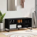 vidaXL Dulap pentru pantofi Stejar Negru 60 x 35 x 44 cm Lemn compozit GartenMobel Dekor (886450) Pantofar