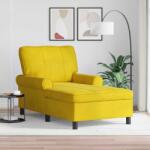 vidaXL sezlong de relaxare cu perna Galben 91 x 157 x 91 cm Catifea GartenMobel Dekor (42022928)