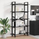 vidaXL Raft pentru carti Stejar Negru 100 x 33, 5 x 178 cm GartenMobel Dekor (883934) Biblioteca