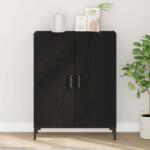 vidaXL Vitrina Stejar Negru 69.5 x 34 x 90 cm Lemn compozit GartenMobel Dekor (862874) Comoda