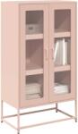 vidaXL Dulap înalt, roz, 68x39x123 cm, otel GartenMobel Dekor (853357) Comoda